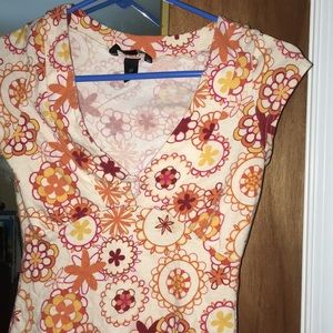 H&M Hippie Tee- Kaleidoscope 70s Pattern